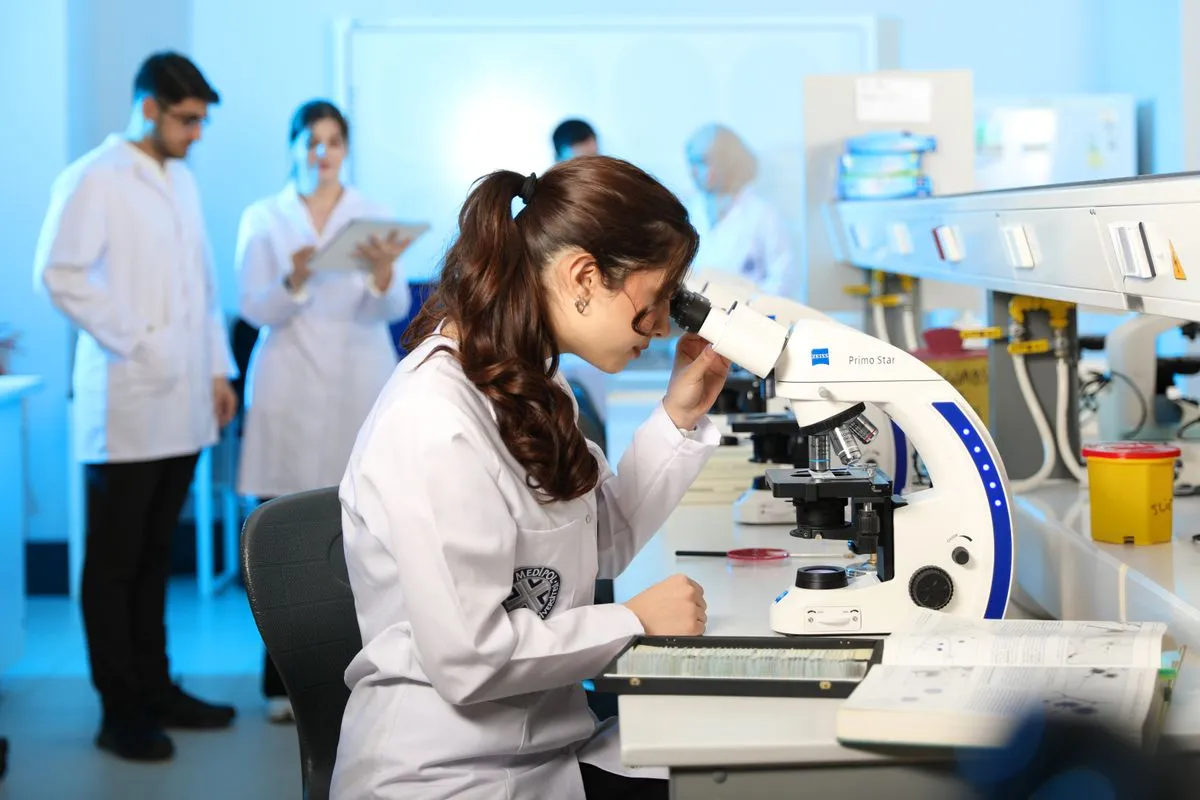 Sciences students studying