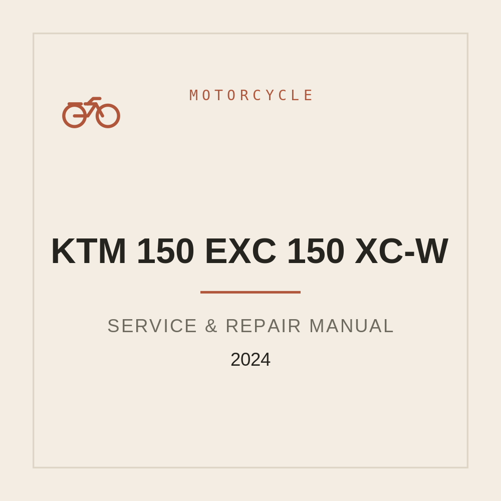 2024 KTM 150 EXC 150 XC-W Repair Service Manual — repair manual cover