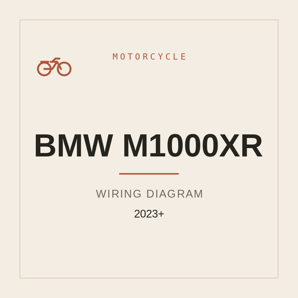 BMW M1000XR Wiring Diagram 2023 onwards — repair manual cover