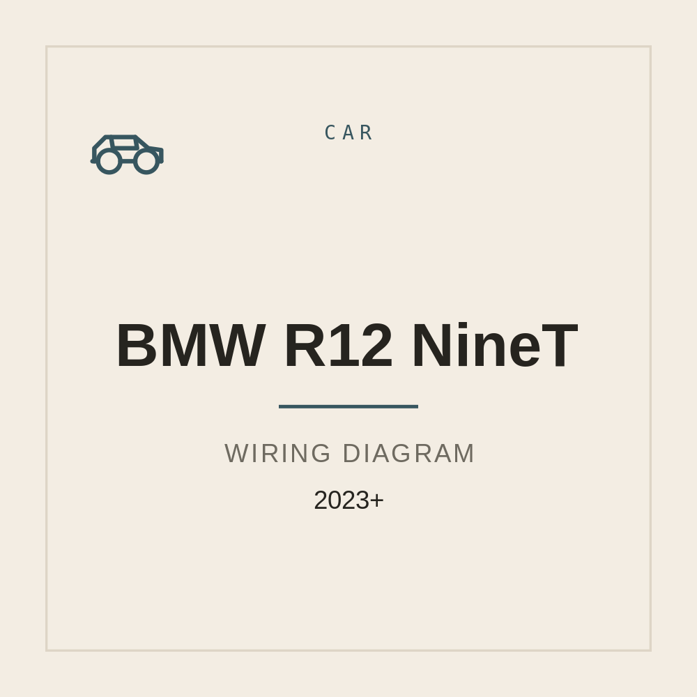 BMW R12 NineT Wiring Diagram 2023 onwards — repair manual cover