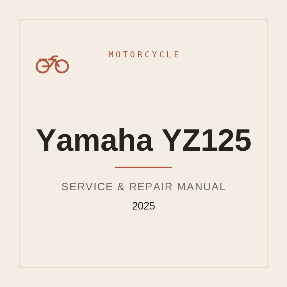 Service manual for Yamaha YZ125 2025 — repair manual cover