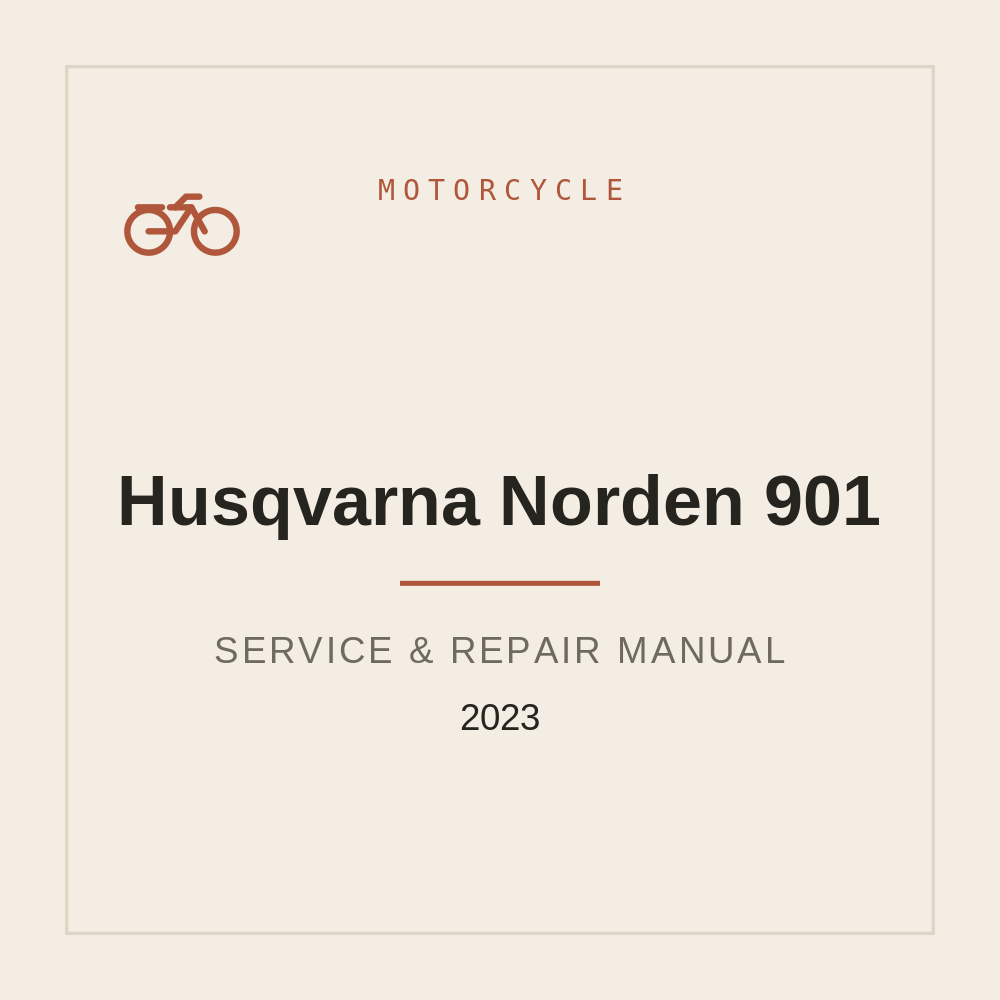 Service Repair manual for Husqvarna Norden 901 (2023) — repair manual cover
