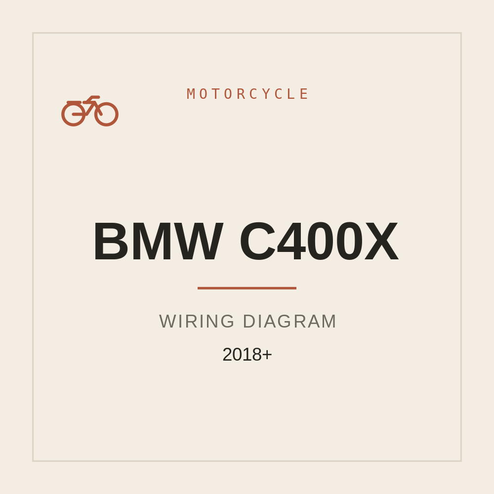 Wiring Diagram for BMW C400X 2018 onwards — repair manual cover