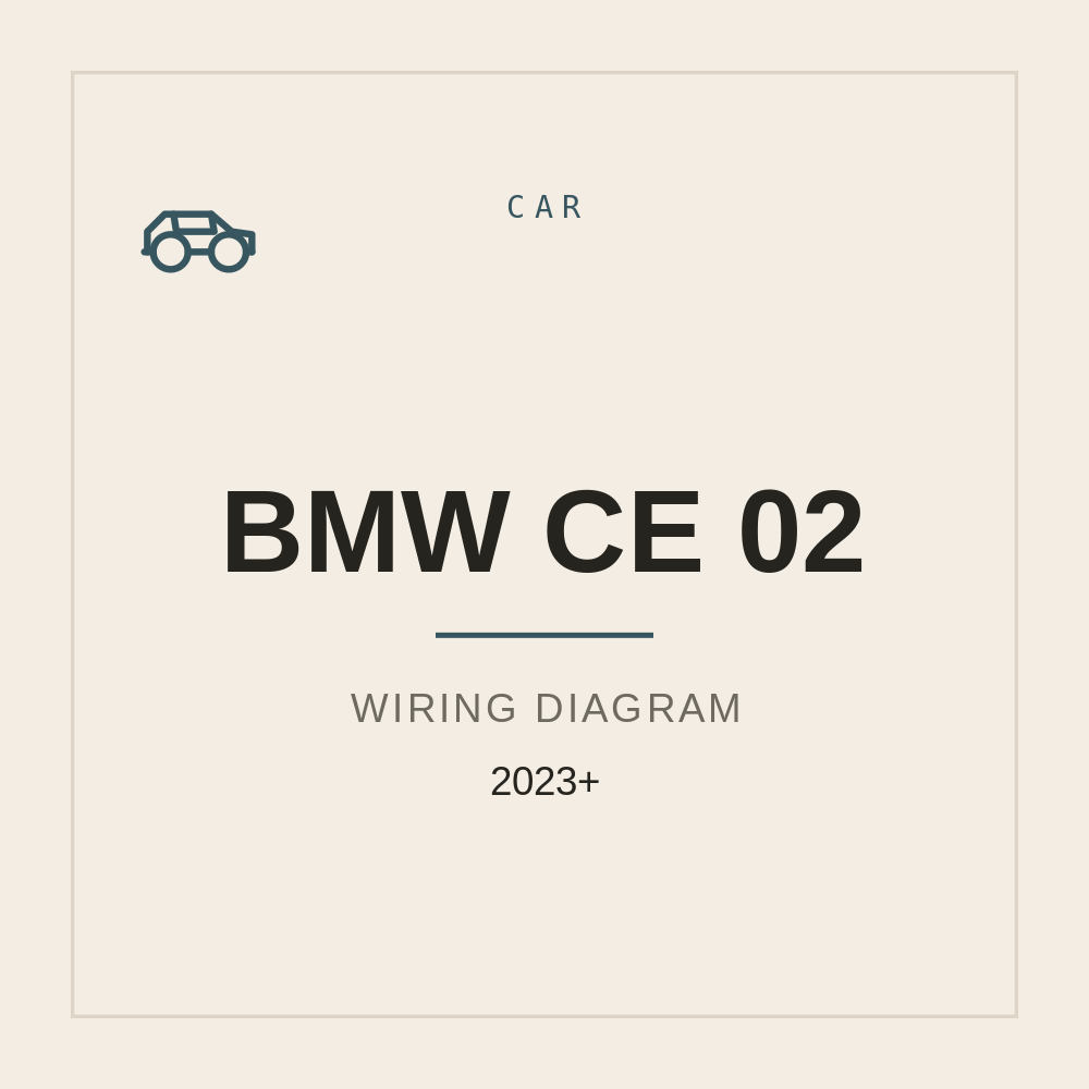 Wiring Diagram for BMW CE 02 2023 onwards — repair manual cover