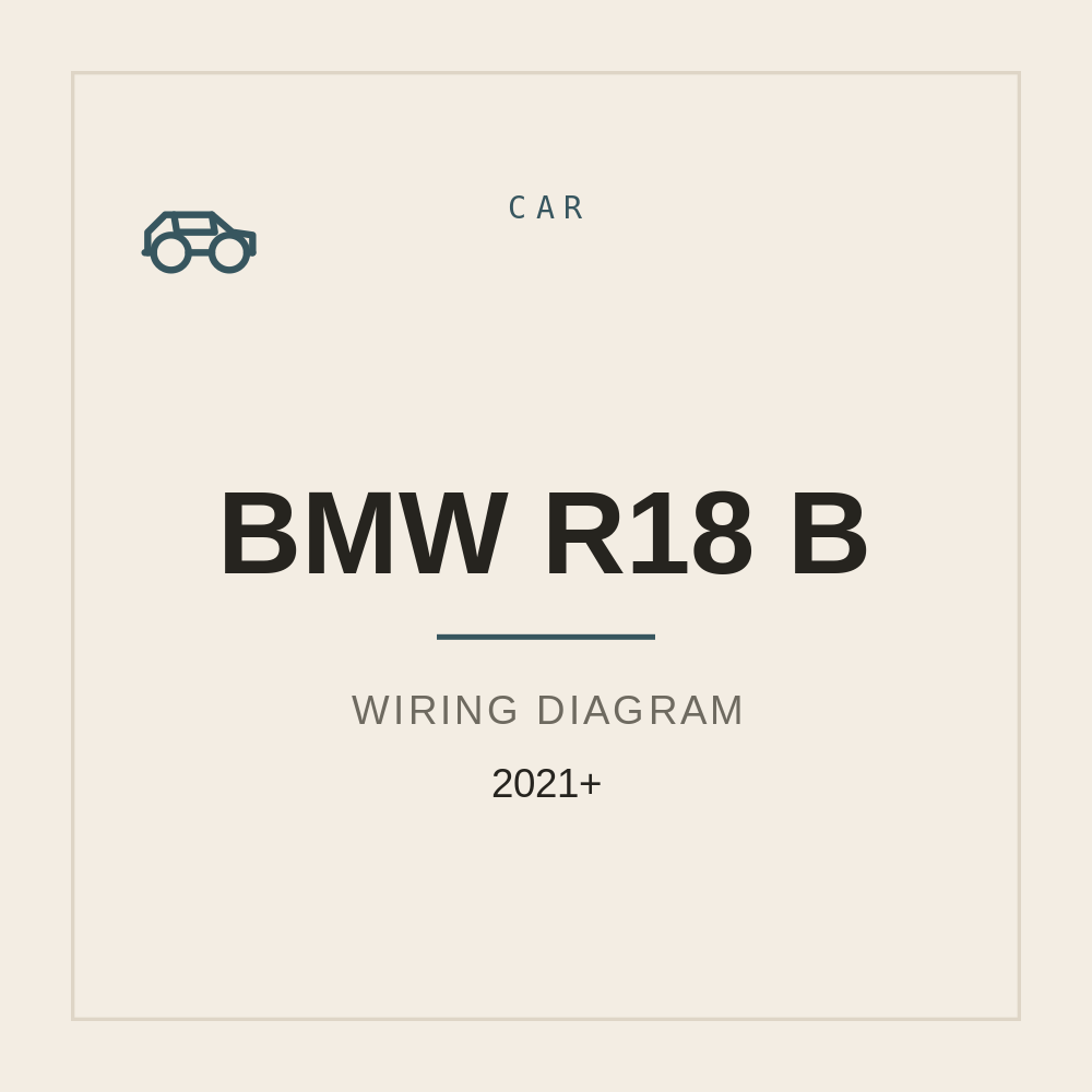 Wiring Diagram for BMW R18 B 2021 onwards — repair manual cover