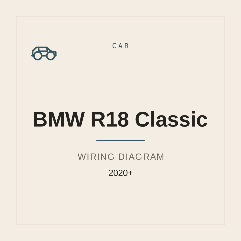 Wiring Diagram for BMW R18 Classic 2020 onwards — repair manual cover