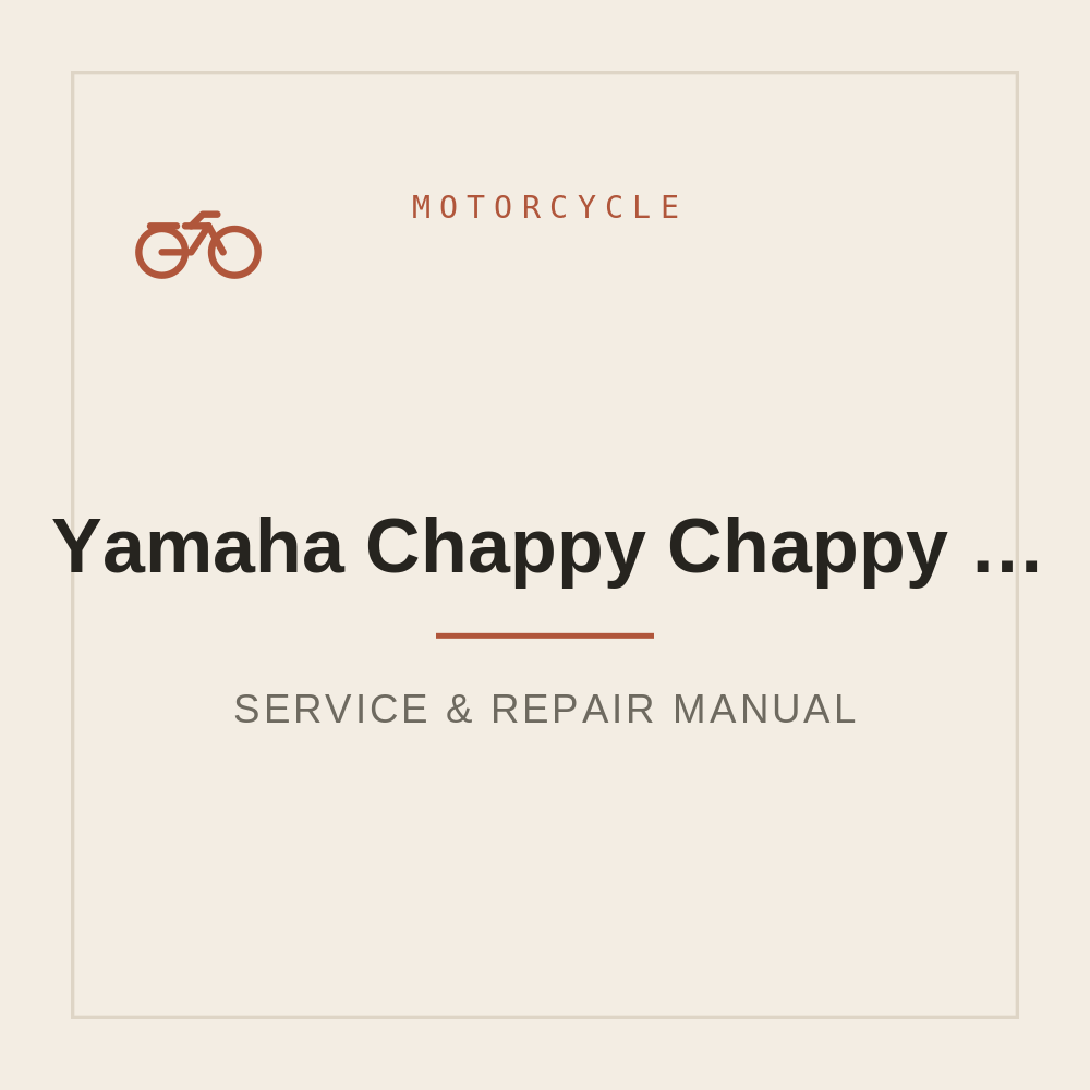 Yamaha Chappy Chappy 80 Chappy 50 Lb50 Lb80 Lb1 Lb2 Workshop Service Manual — repair manual cover