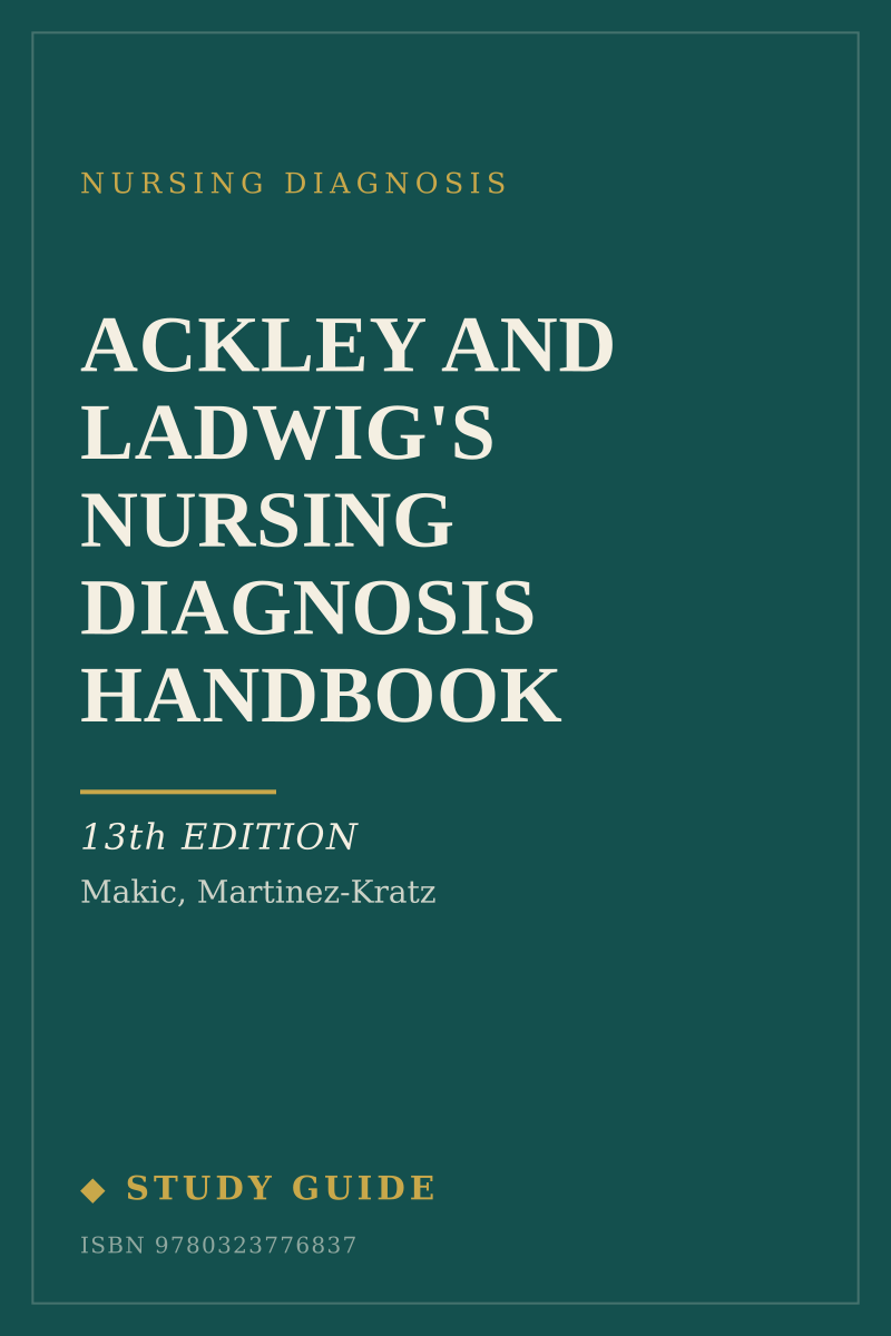 Ackley and Ladwig's Nursing Diagnosis Handbook (13th Edition) study guide cover