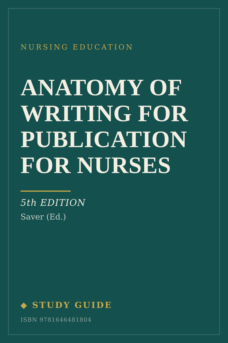 Anatomy of Writing for Publication for Nurses (5th Edition) study guide cover
