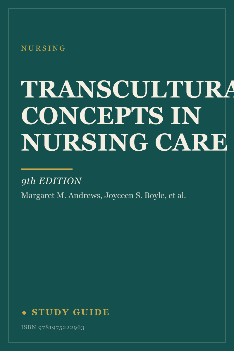 Transcultural Concepts in Nursing Care (9th Edition) study guide cover