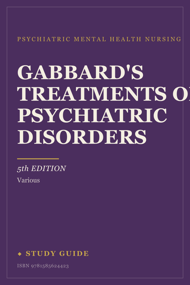 Gabbard's Treatments of Psychiatric Disorders (5th Edition) study guide cover