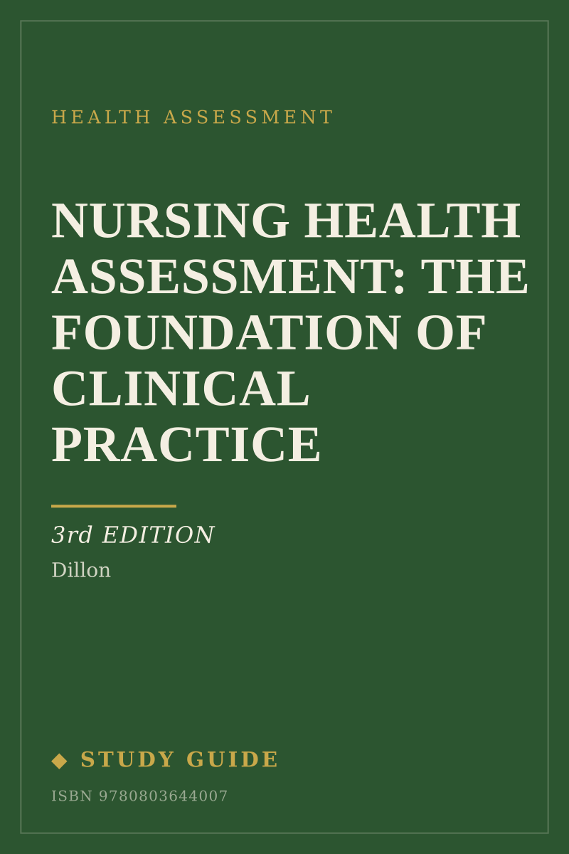 Nursing Health Assessment: The Foundation of Clinical Practice (3rd Edition) study guide cover