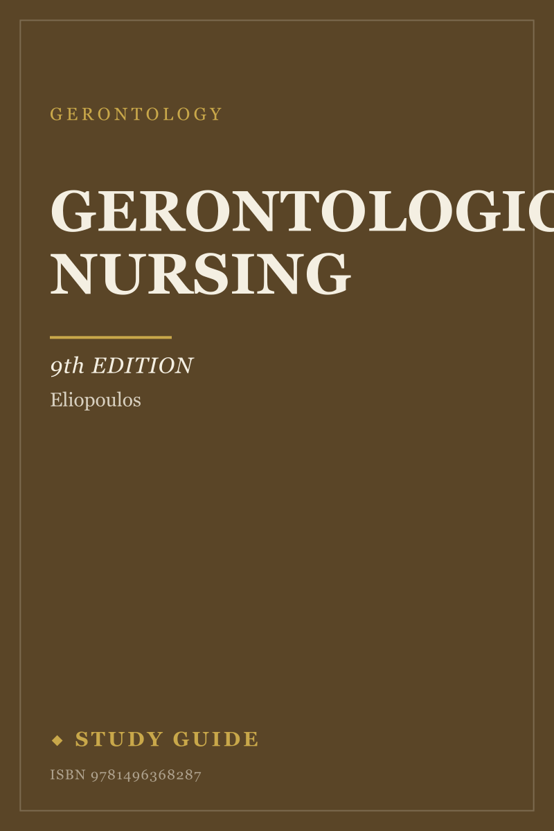 Gerontological Nursing (9th Edition) study guide cover
