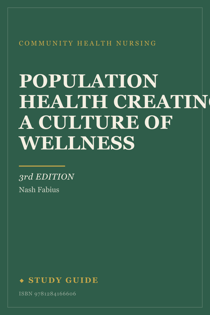 Population Health Creating a Culture of Wellness (3rd Edition) study guide cover