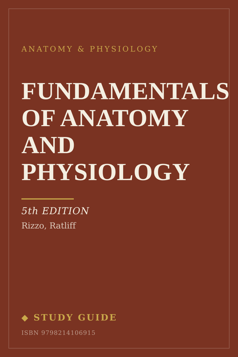 Fundamentals of Anatomy and Physiology (5th Edition) study guide cover