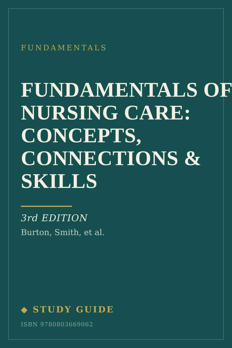 Fundamentals of Nursing Care: Concepts, Connections & Skills (3rd Edition) study guide cover