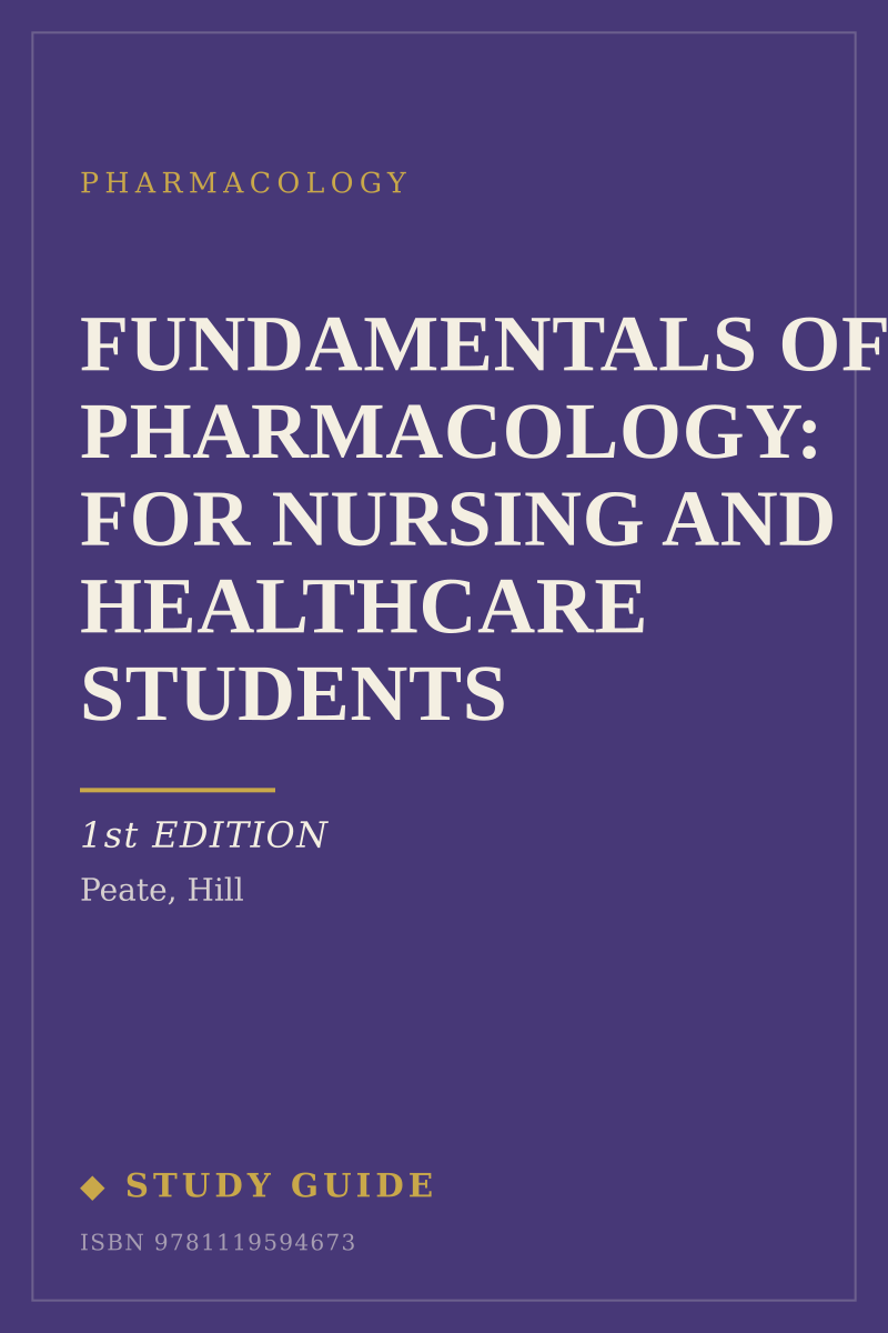 Fundamentals of Pharmacology: For Nursing and Healthcare Students (1st Edition) study guide cover