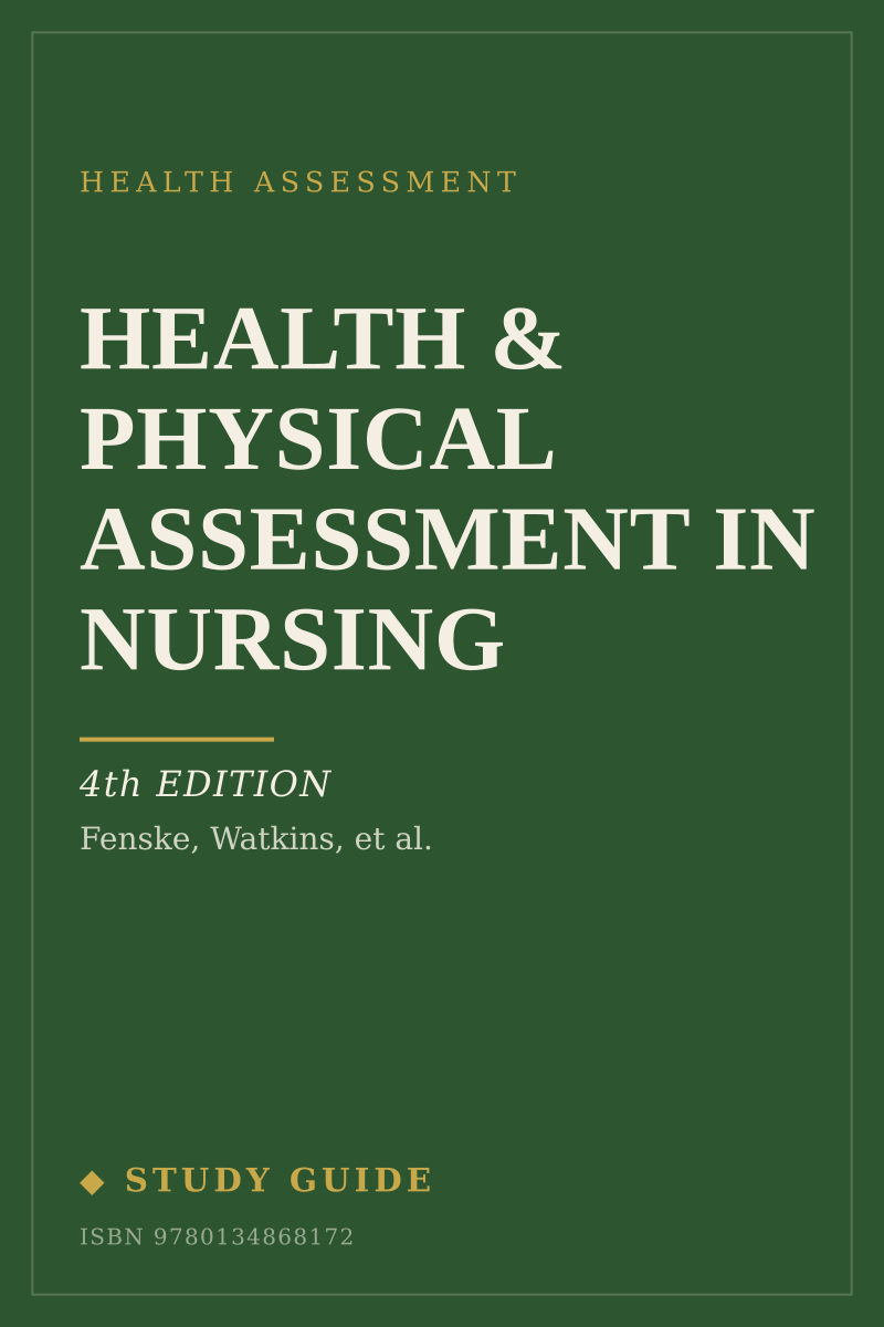 Health & Physical Assessment in Nursing (4th Edition) study guide cover