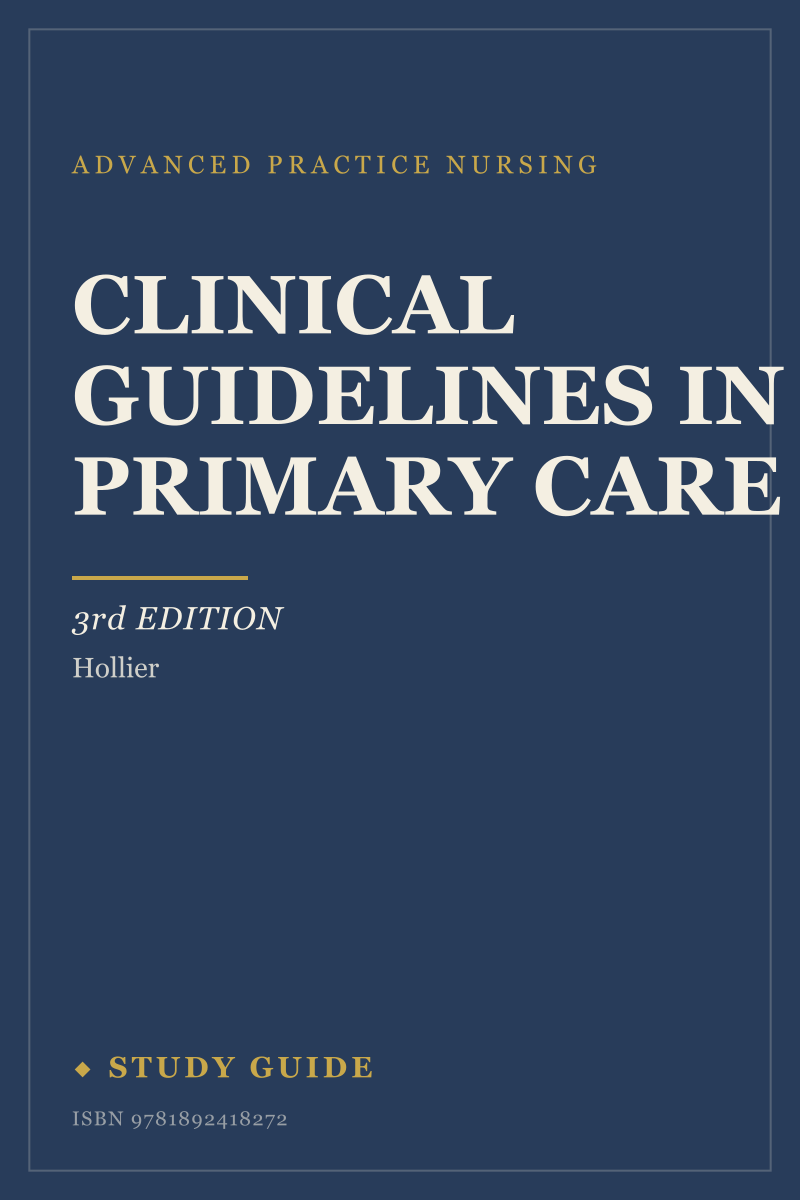 Clinical Guidelines in Primary Care (3rd Edition) study guide cover