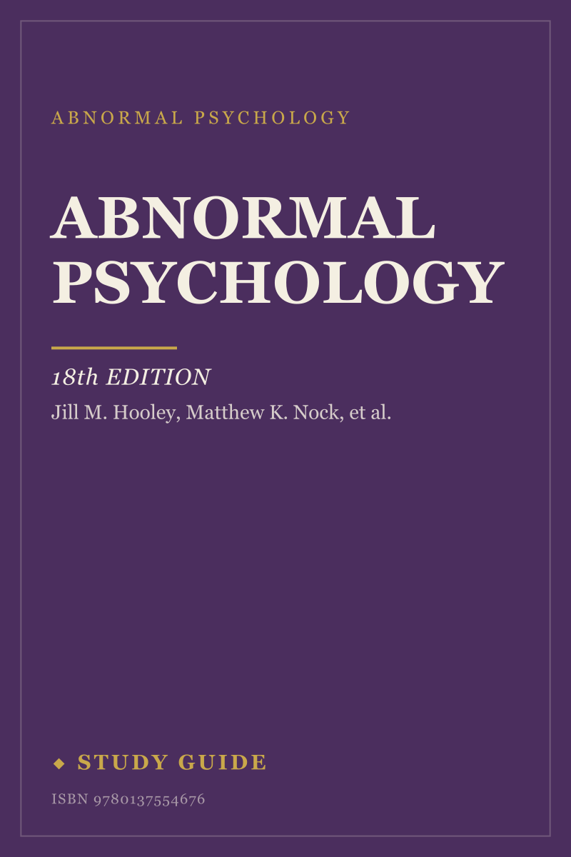 Abnormal Psychology (18th Edition) study guide cover