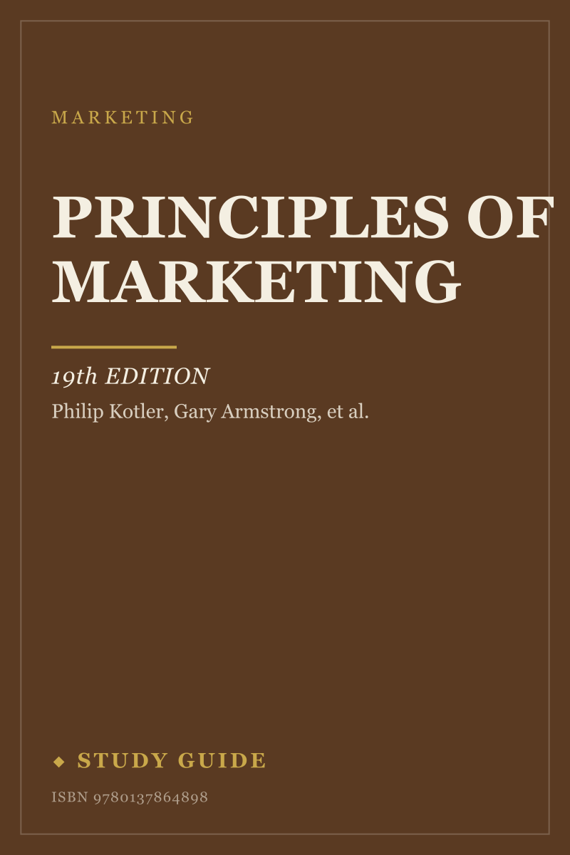 Principles of Marketing (19th Edition) study guide cover