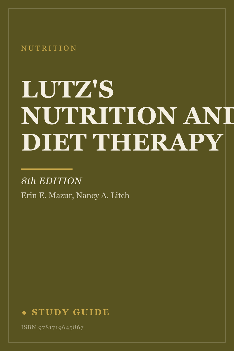 Lutz's Nutrition and Diet Therapy (8th Edition) study guide cover