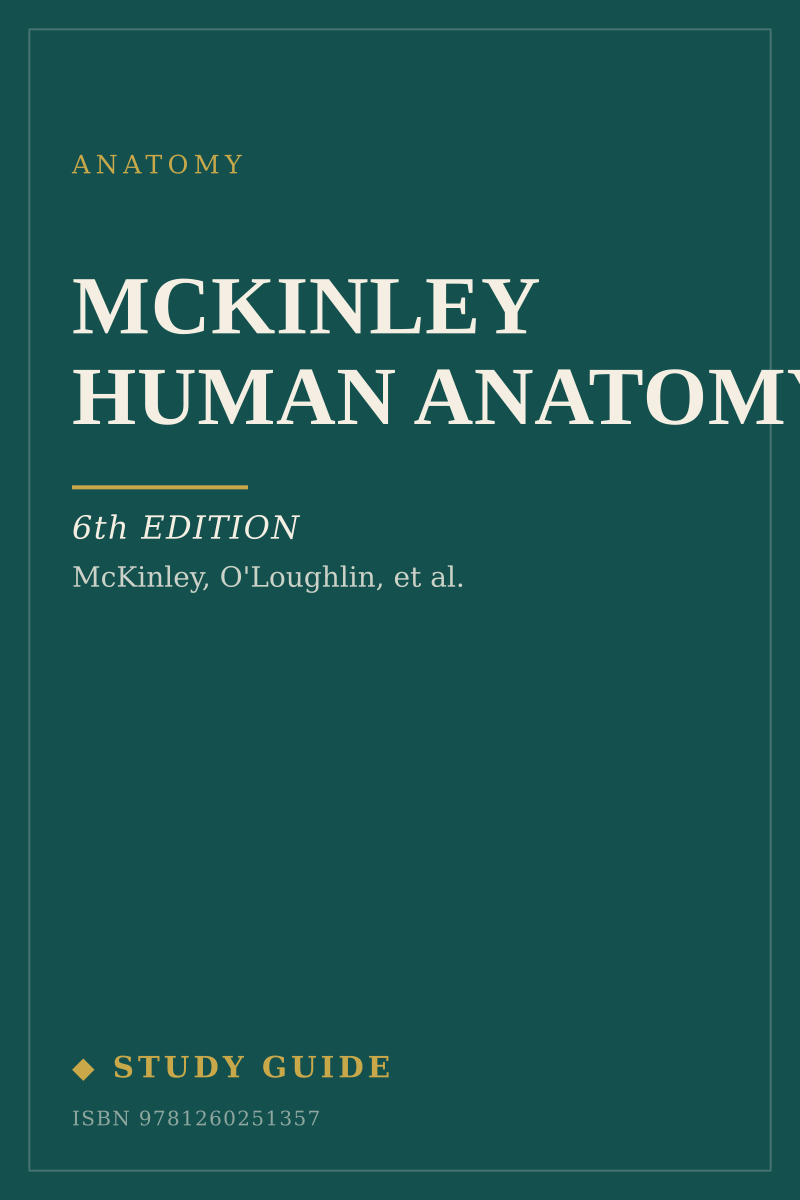 McKinley Human Anatomy (6th Edition) study guide cover