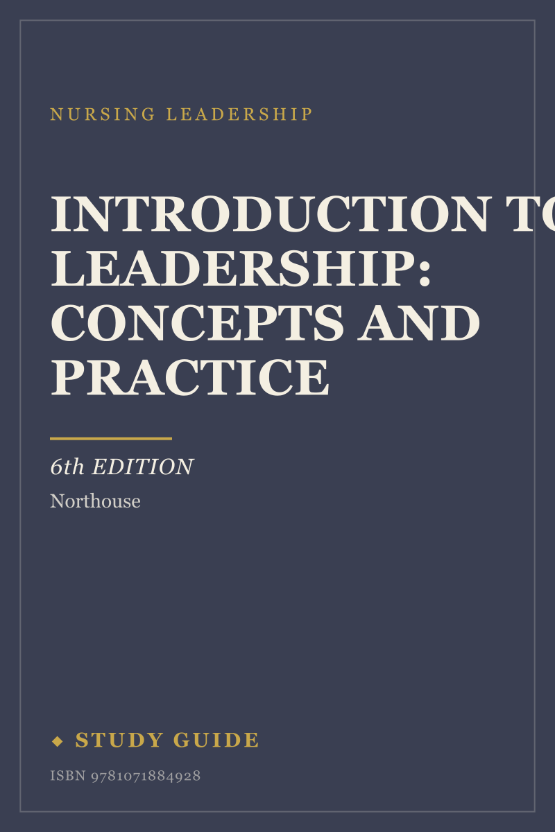 Introduction to Leadership: Concepts and Practice (6th Edition) study guide cover
