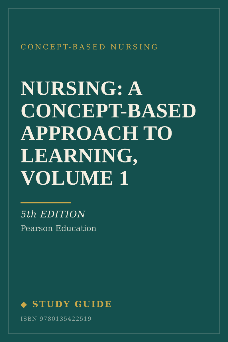 Nursing: A Concept-Based Approach to Learning, Volume 1 (5th Edition) study guide cover
