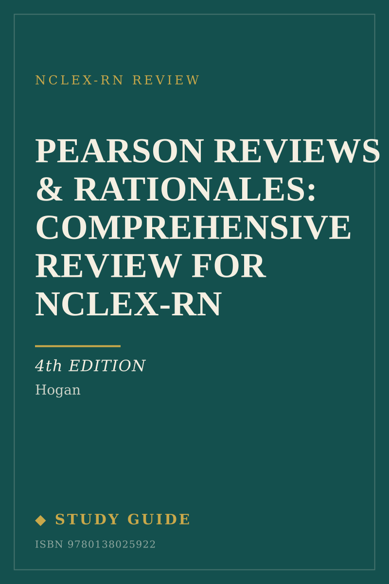 Pearson Reviews & Rationales: Comprehensive Review for NCLEX-RN (4th Edition) study guide cover