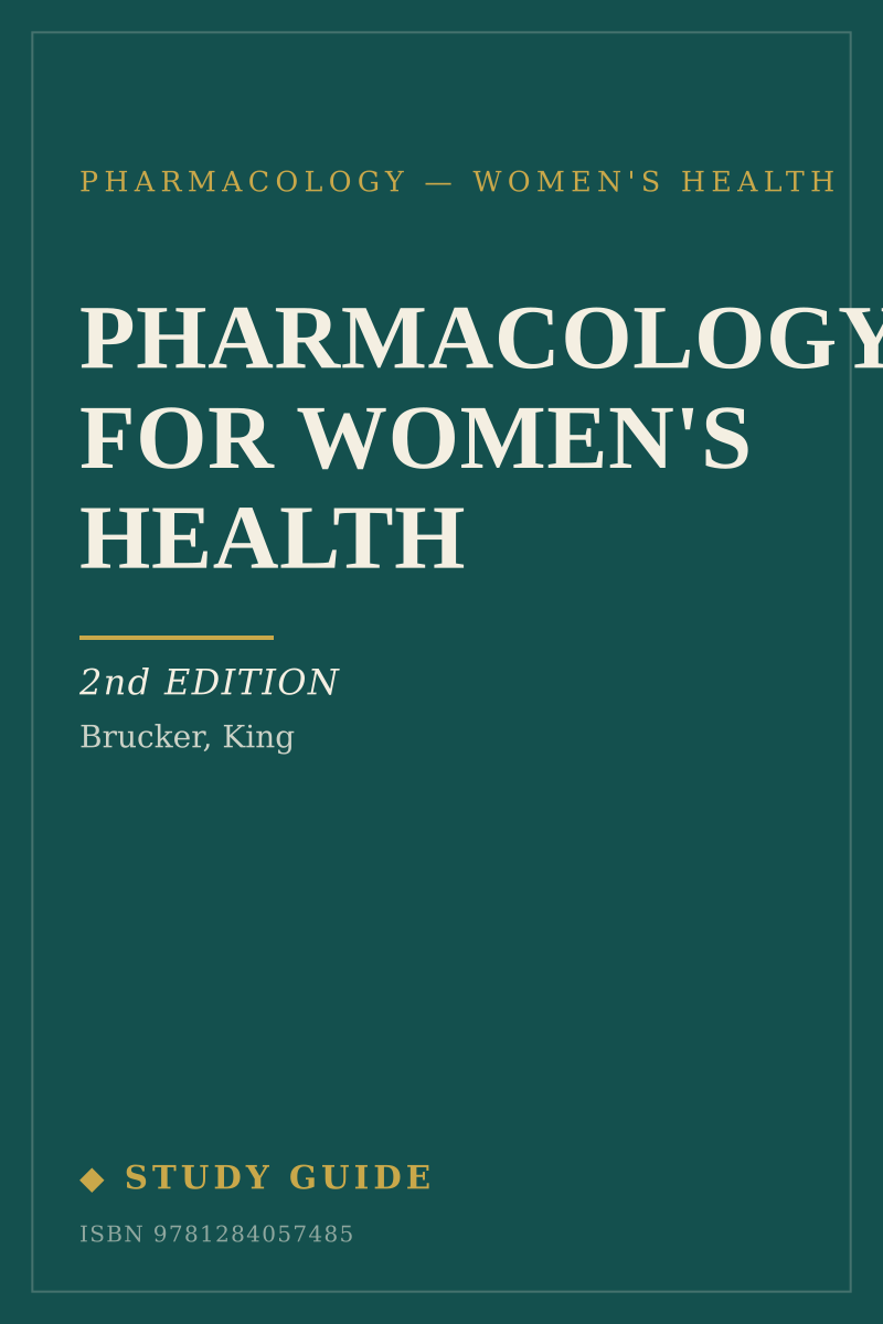 Pharmacology for Women's Health (2nd Edition) study guide cover