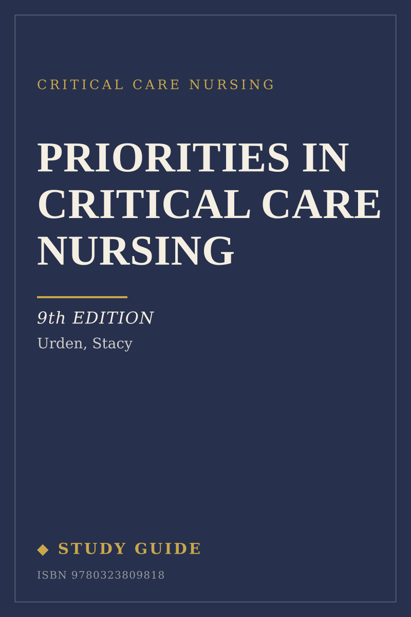 Priorities in Critical Care Nursing (9th Edition) study guide cover