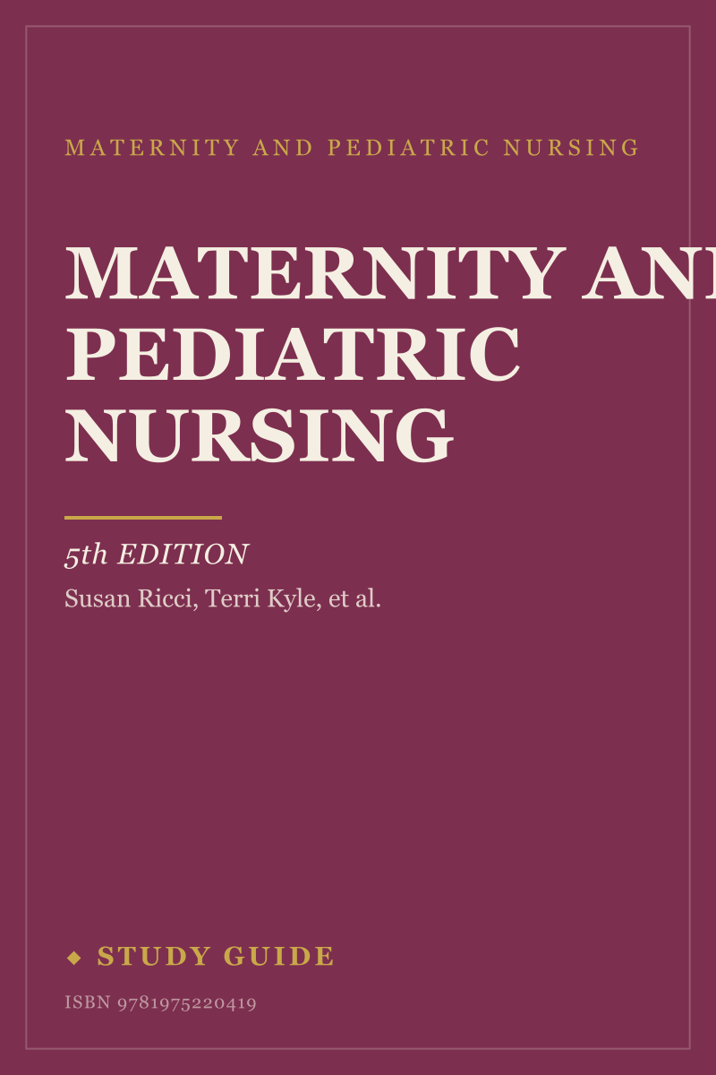 Maternity and Pediatric Nursing (5th Edition) study guide cover
