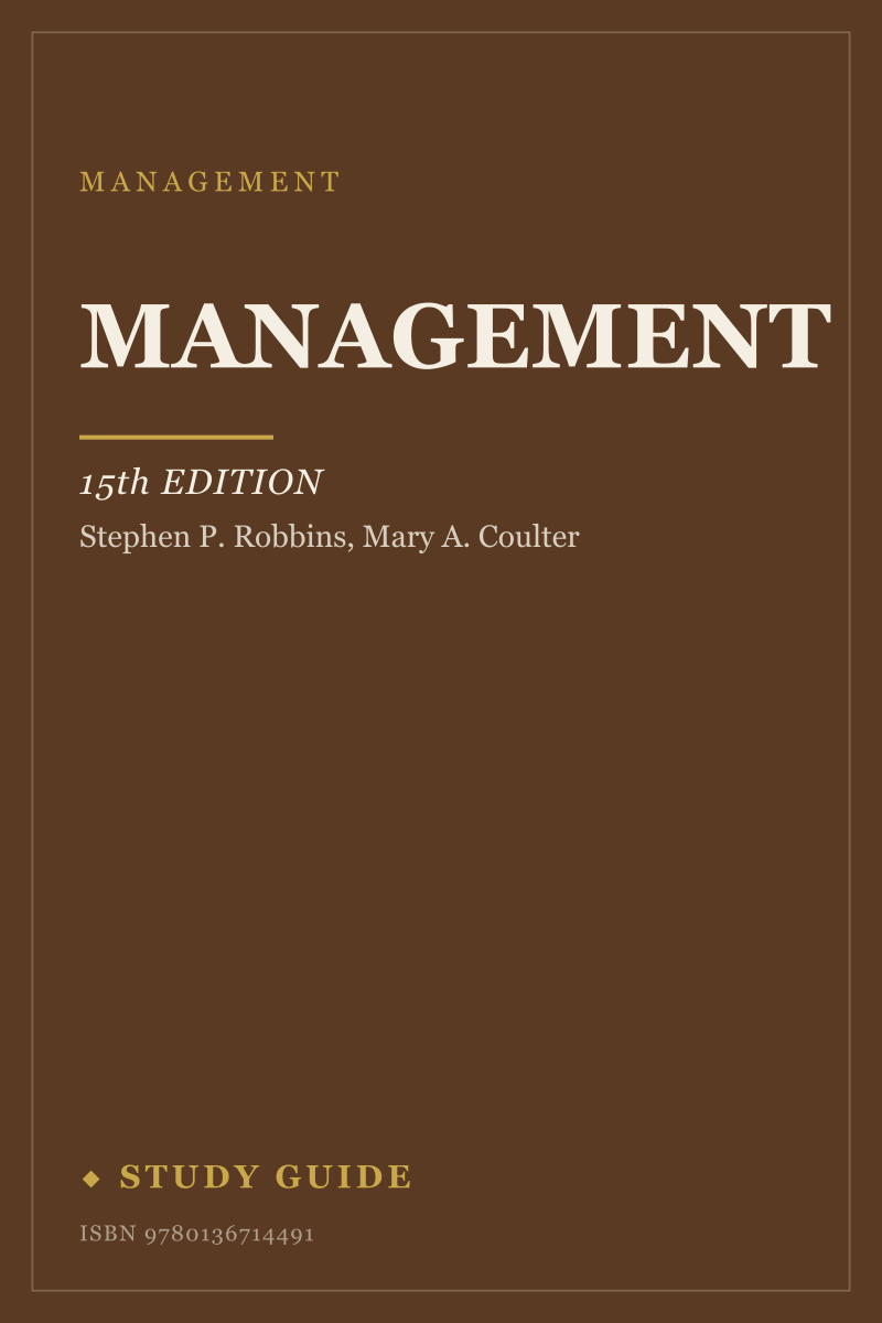 Management (15th Edition) study guide cover
