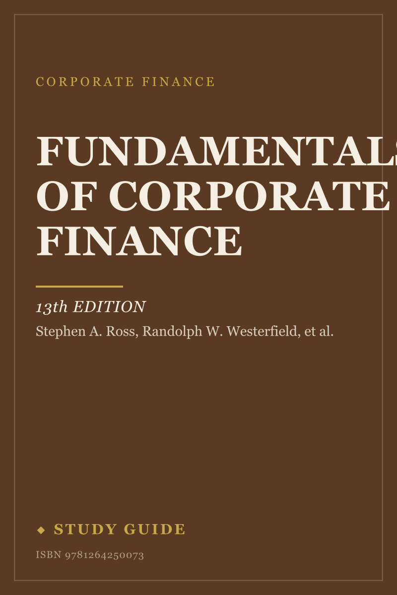 Fundamentals of Corporate Finance (13th Edition) study guide cover