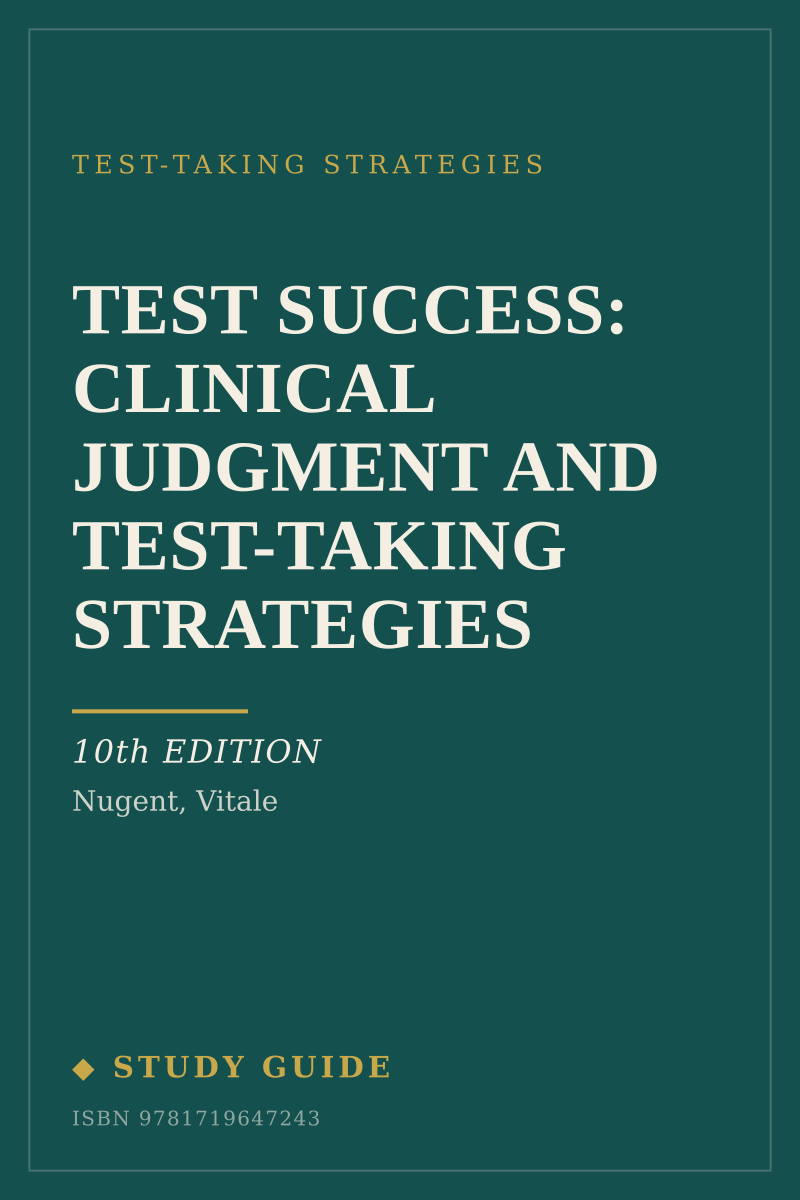 Test Success: Clinical Judgment and Test-Taking Strategies (10th Edition) study guide cover