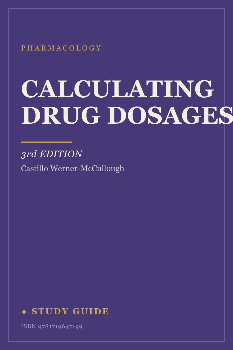 Calculating Drug Dosages (3rd Edition) study guide cover