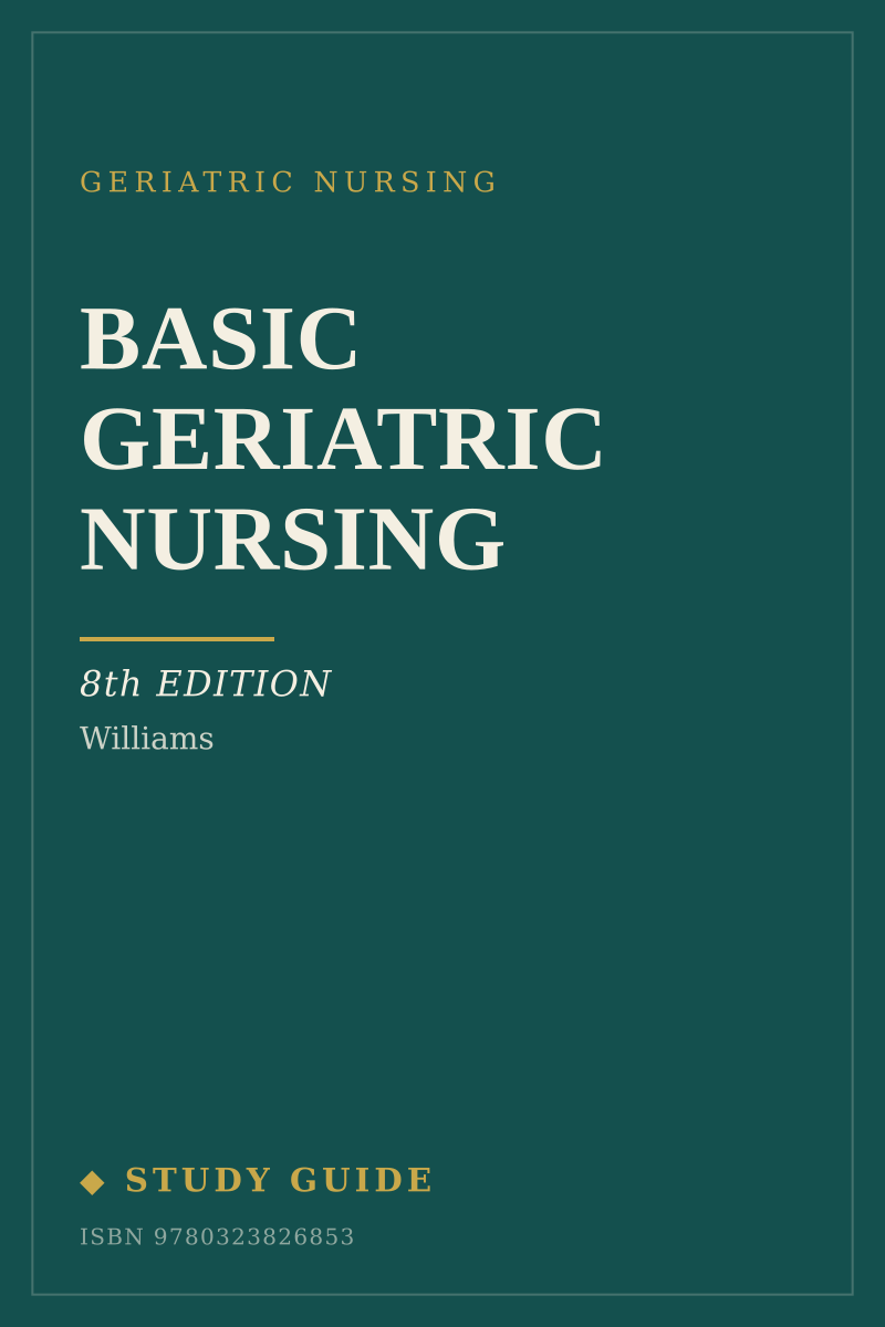 Basic Geriatric Nursing (8th Edition) study guide cover