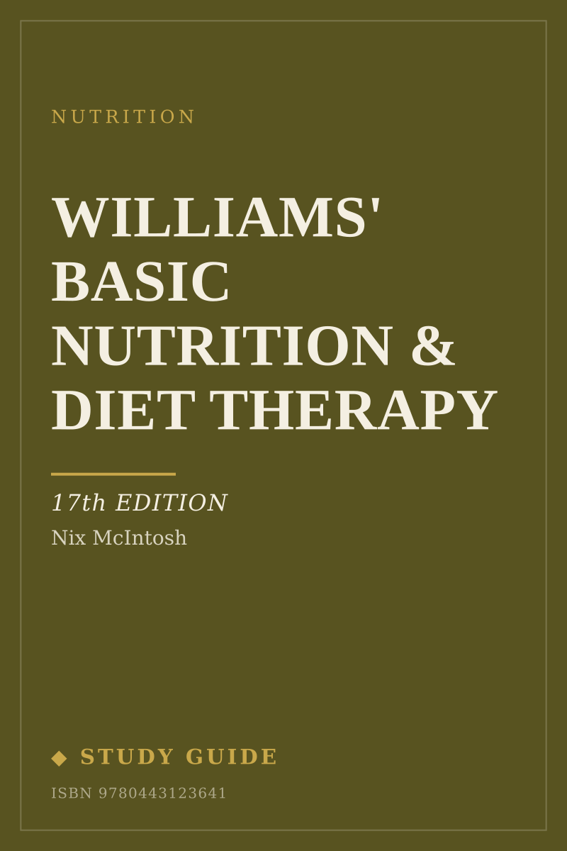 Williams' Basic Nutrition & Diet Therapy (17th Edition) study guide cover