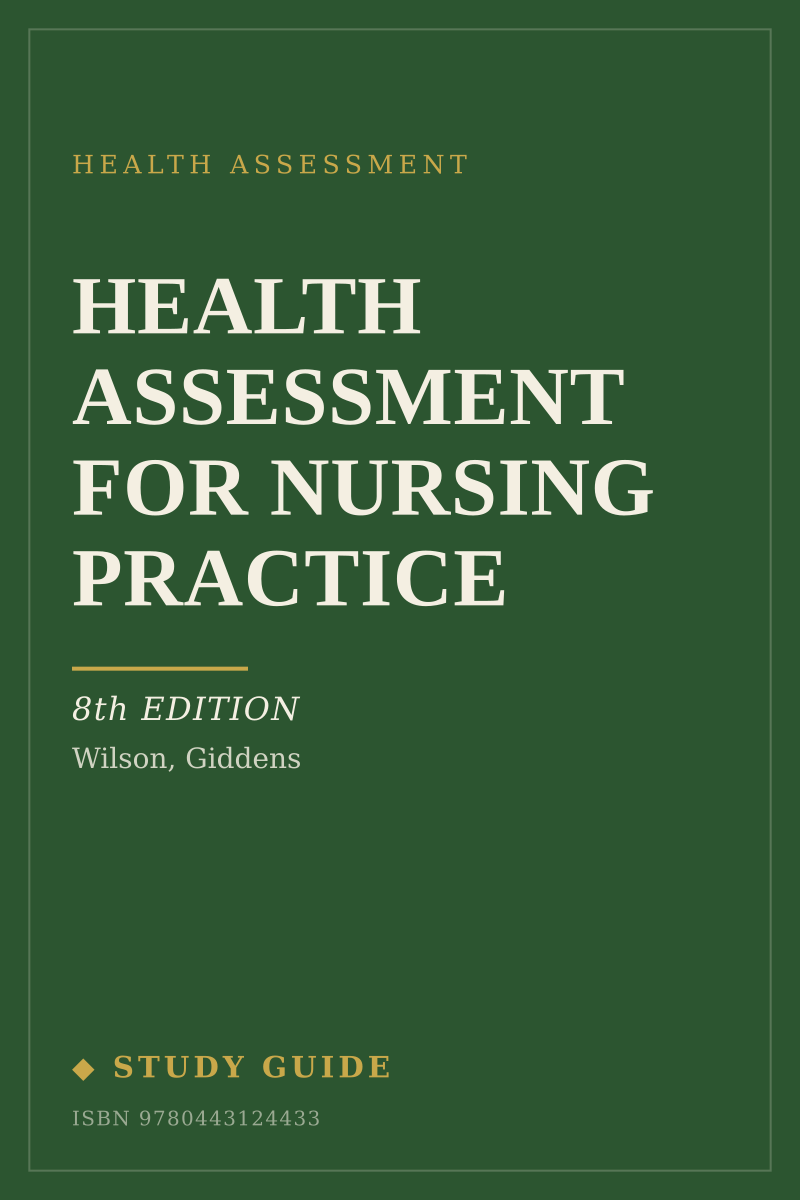 Health Assessment for Nursing Practice (8th Edition) study guide cover